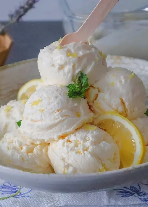 Helado de limón 3 ingredientes y en 10 minutos