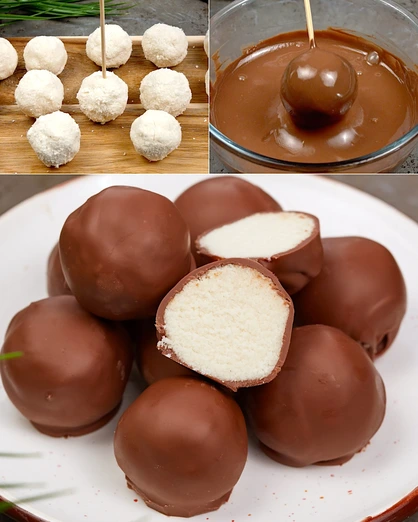 Bolitas de Coco con Chocolate