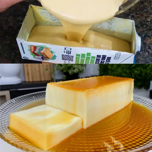 Flan Casero Hecho en Caja de Leche