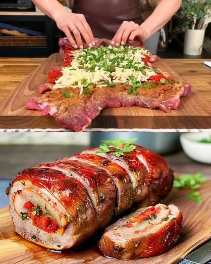 Carne Rellena al Horno