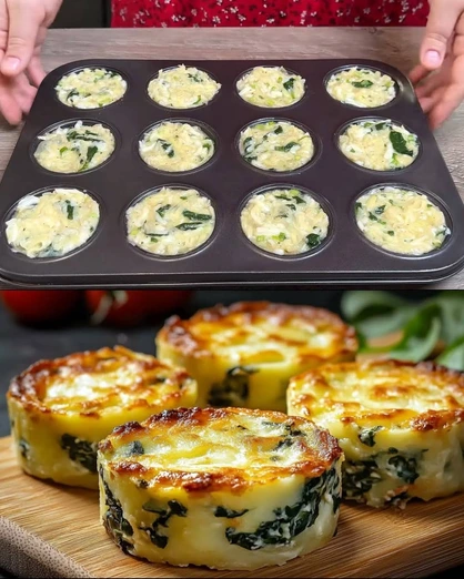 Pastelitos de Papa con Espinaca