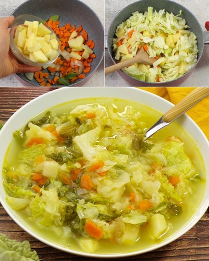Sopa de Col con Papas