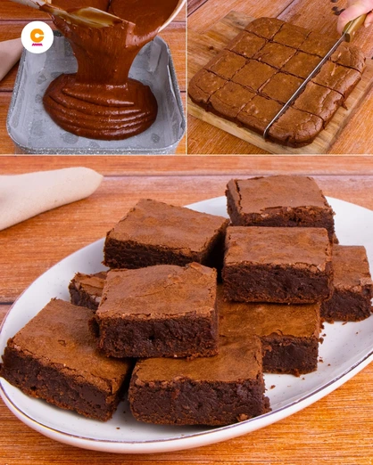 Brownies de Chocolate Crujiente