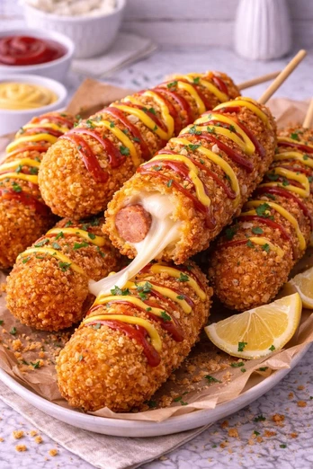 Banderilla Coreana de Salchicha y Queso
